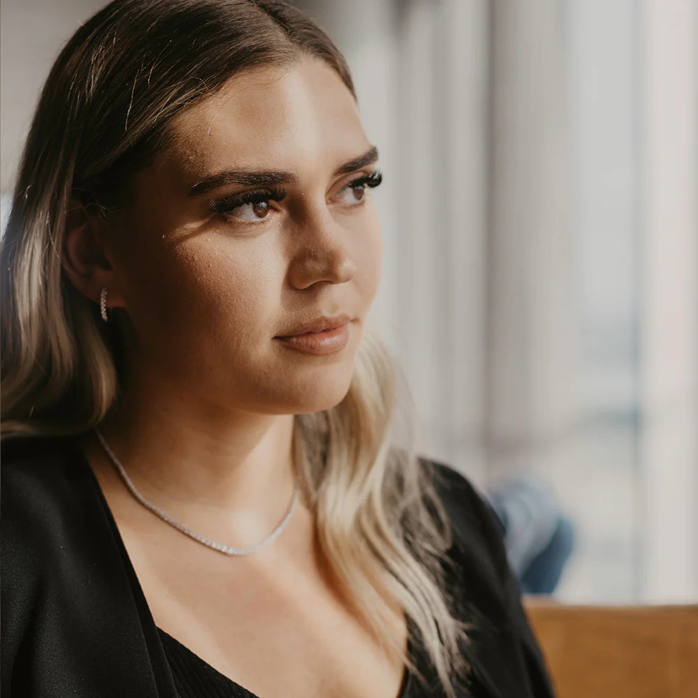 LEXI- Diamond Huggie Earrings - Image 3